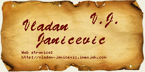 Vladan Janićević vizit kartica